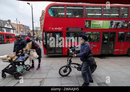 Southall West London, die größte Punjabi-Gemeinde außerhalb Indiens, England, Großbritannien Stockfoto