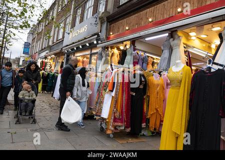 Southall West London, die größte Punjabi-Gemeinde außerhalb Indiens, England, Großbritannien Stockfoto