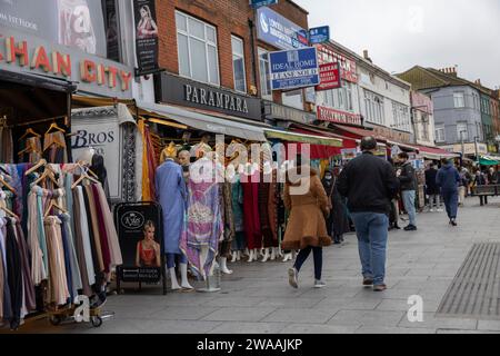 Southall West London, die größte Punjabi-Gemeinde außerhalb Indiens, England, Großbritannien Stockfoto