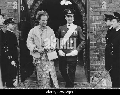 Margrethe II. Von Dänemark. Abgebildet mit Henri de Laborde de Monpezat 1970. Zu dieser Zeit war Margrethe Kronprinzessin und Thronfolgerin und wurde am 15. januar 1972 Königin von Dänemark. Stockfoto