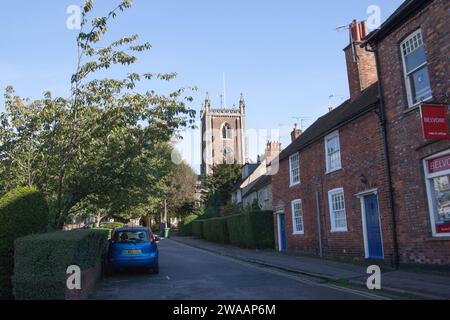 Die Kirche St. Peter's in der St. Peter's Street in St. Albans in Hertfordshire, Großbritannien Stockfoto