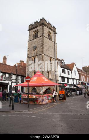 Blick auf Market Cross in St Albans, Hertfordshire in Großbritannien Stockfoto