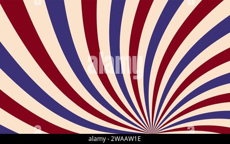 Filmhintergrund. Musterfilm. Retro-Twist-Textur. Kinokreiswelle. Vintage-Design mit Sonnenstrahlen für Aufdruck. Action-Dralleffekt. Wellenförmiger Style Stock Vektor