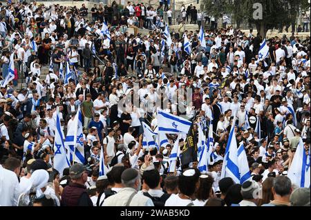 Marsch am Jerusalem-Tag Stockfoto