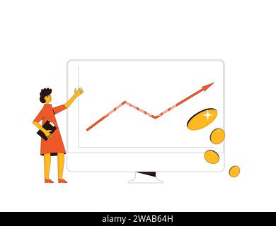 Inflation. Verringerte Kaufkraft. Vektorgrafik. Stock Vektor