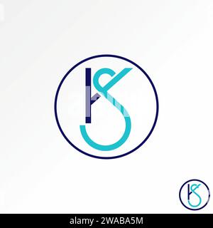 Logo Design Grafikkonzept kreative Premium Vektormaterial einzigartige Anfangsbuchstaben KS oder SK Schriftkreis verbunden mit Monogramm Typografie Branding Stock Vektor