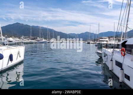 Bild von Propriano, einem Hafen im Südwesten von Korsika. Stockfoto