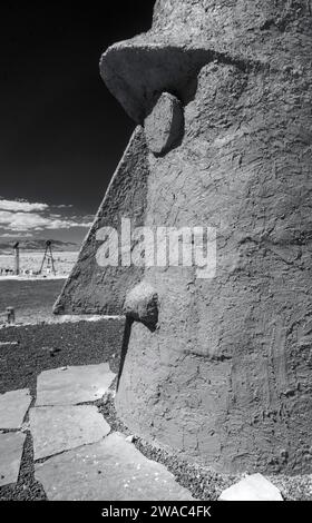 Giganticus Headicus, neben der Route 66 in Antares, Arizona Stockfoto