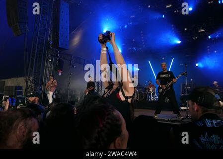 Motocultor Festival, Metal Musik, Landmvrks Konzert, Carhaix, Finistere, Bretagne, Frankreich, Europa Stockfoto