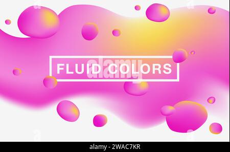 Flüssige Farben. Kreative Verlaufsdarstellungen. Abstraktes Set mit flüssigem Farbdesign. Vorlage für Ihren Fashion Newsletter, Poster für Print oder Web, Medien, Stock Vektor