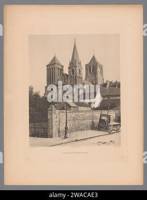 Ansicht der Abbaye de Saint-Pierre-sur-Dives in Saint-Pierre-sures, Frankreich, Paul Robert, um 1890 - in oder vor 1895 fotomechanischen Druck dieser Druck ist Teil eines Covers mit 12 Drucken und 46 Textzeitschriften. Saint-Pierre-sur-DivesVerlag: Papierkirche Le Havre (außen) Abtei Saint-Pierre-sur-Dives Stockfoto