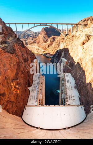 Luftaufnahme, Hoover Dam Las Vegas, Nevada, USA Stockfoto