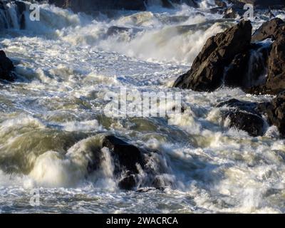 Great Falls, MD - die Kraft des Wassers Stockfoto