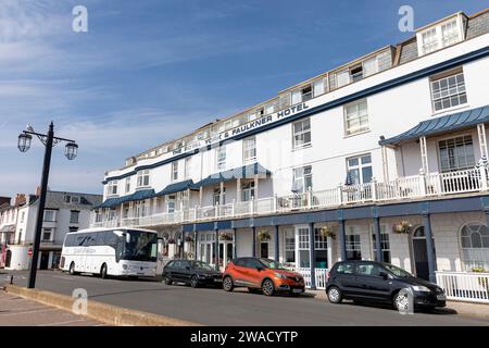 Sidmouth Devon, The Royal York and Faulkner Hotel, Regency Hotel mit Meerblick an der Promenade in Sidmouth, England, Großbritannien, 2023 Stockfoto