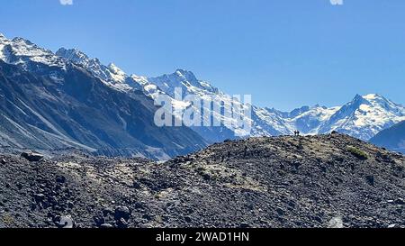 Eisberge auf der Oberfläche des Tasman Lake im Mt Cook National [Park Stockfoto