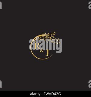 RJ Nature Tree Konzept in hochwertigem, professionellem Design, das auf allen Druckmedien gut gedruckt wird Stock Vektor