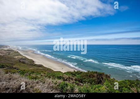 USA, Oregon, Newport, langer, leerer Strand Stockfoto