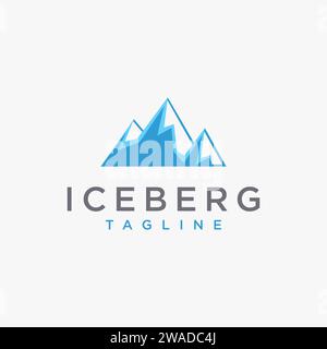 Abstrakte moderne Eisberg, Iceberg Logo Icon Vektorvorlage auf weißem Hintergrund Stock Vektor