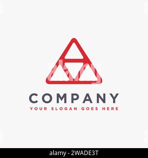 Abstrakte Einheit der Dreieck-Logo-Symbol-Vektorvorlage auf weißem Hintergrund Stock Vektor