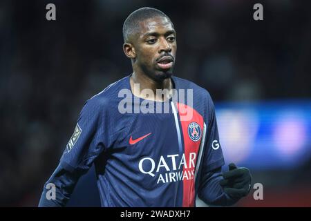 Paris, Frankreich. Januar 2024. © Sebastien Muylaert/MAXPPP - Paris 03/01/2024 Lucas Hernandez von PSG während des Champions Trophy Matches zwischen Paris Saint-Germain und Toulouse FC im Parc des Princes in Paris, Frankreich. 01.03.2023 Credit: MAXPPP/Alamy Live News Stockfoto