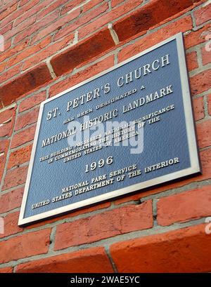 Die St. Peter's Church, Bischofskirche in Philadelphia, Pennsylvania, USA Stockfoto