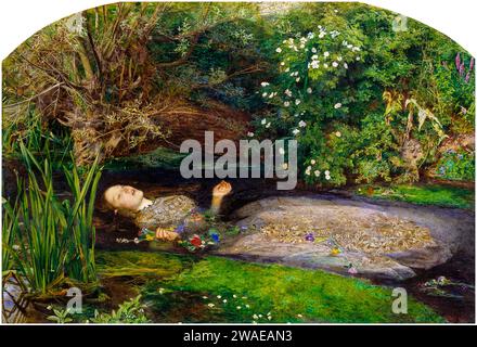 Sir John Everett Millais, Ophelia, Ölgemälde auf Leinwand, um 1851 Stockfoto
