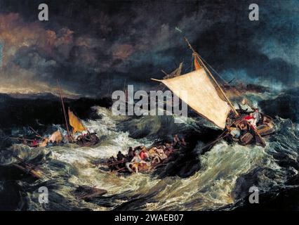 JMW Turner, das Schiffswrack, Ölgemälde auf Leinwand, 1805 Stockfoto