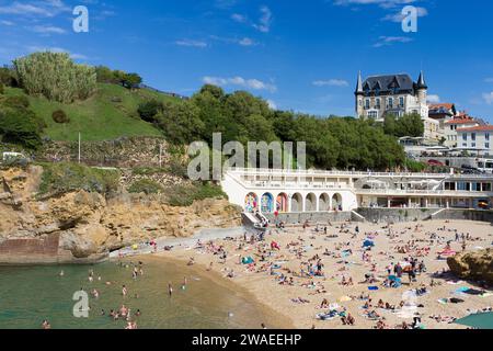 Port vieux Beach, Biarritz, Frankreich Stockfoto