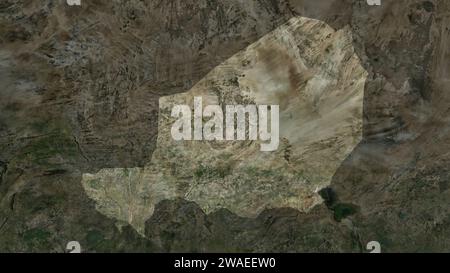 Niger wird auf einer hochauflösenden Satellitenkarte hervorgehoben Stockfoto