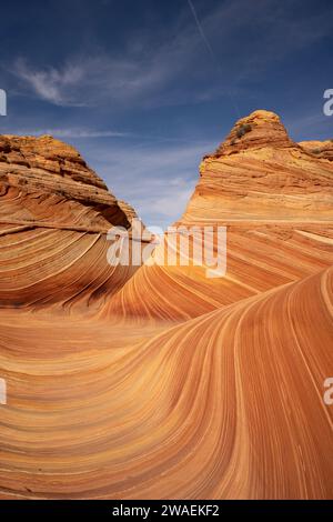 Ein malerischer Blick auf die Felsformationen der Welle, Kanab, Utah Stockfoto