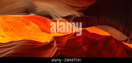 Ein malerischer Blick auf Angel Hair im Antelope Canyon, Arizona, USA Stockfoto