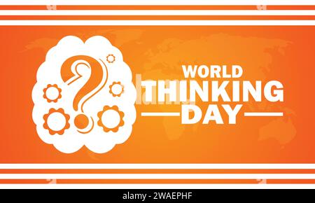 World Thinking Day Vector Template Design Illustration. Geeignet für Grußkarten, Poster und Banner Stock Vektor