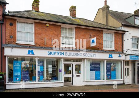 Außenansicht der Skipton Building Society am Market Square, Chesham, Buckinghamshire, England, Großbritannien Stockfoto