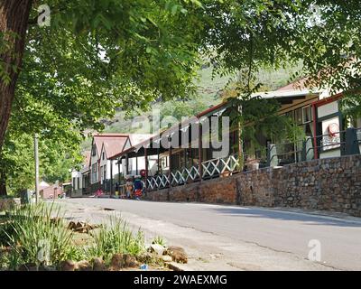 Pilgrim's Rest (Afrikaans: Pelgrimsrus) ist eine kleine Museumsstadt in der südafrikanischen Provinz Mpumnga, die als Provinzerbe geschützt ist Stockfoto