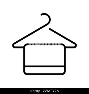 Vektorsymbol für die Umrisslinie des Handtuchs Stock Vektor
