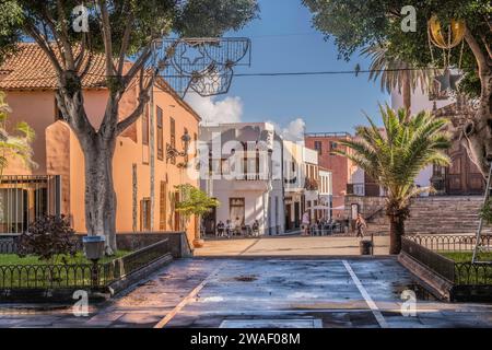 Kleine Straßen und Häuser in Garachico auf Teneriffa, Spanien Stockfoto