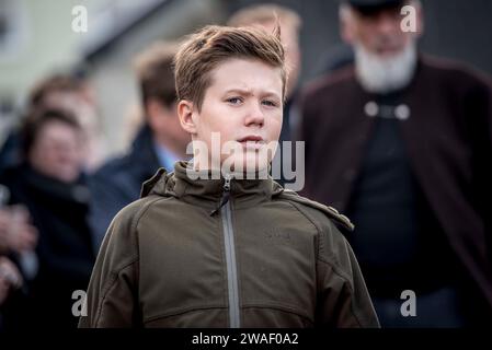 Dateifoto - Prinz Christian während eines Besuchs auf den Färöern, Donnerstag, 24. August 2018. Die dänische Königin Margrethe gab in ihrer Neujahrsrede bekannt, dass sie am 14. Januar 2024 abdankt. Kronprinz Frederik wird ihren Platz einnehmen und König Frederik der 10. Von Dänemark werden. Gleichzeitig wird Prinz Christian Kronprinz von Dänemark. Stockfoto