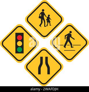 Verkehrszeichen |Ampelzeichen | Verkehrsschilder Vektor Stock Vektor
