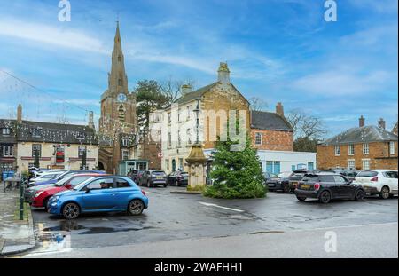 Uppingham Market Square in Rutland Stockfoto