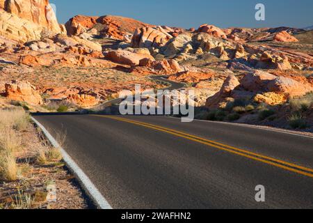 Ansicht im weißen Kuppeln, Valley of Fire State Park, Nevada Stockfoto