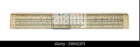 Alten Rechenschieber slipstick analogen Computer für mathematische calcululs Stockfoto