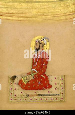 Bahadur Shah I. Mirza Muhammad Mu’azzam (1643–1712), allgemein bekannt als Bahadur Shah I. und Shah Alam I., war von 1707 bis 1712, ca. 1670, der achte Mogulkaiser Stockfoto