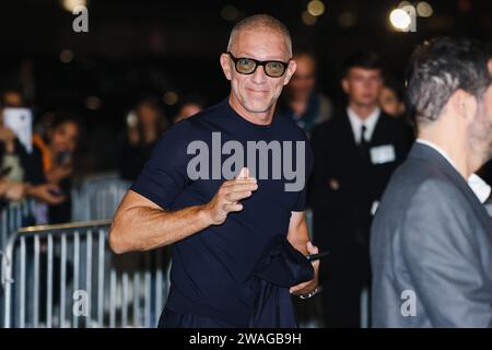 Mailand, Italien. September 2023. Vincent Cassel nimmt am 21. September 2023 an der Prada Dinner Party bei der Milan Fashion Week Womenswear Spring/Summer 2024 in Mailand Teil. (Foto: Alessandro Bremec/NurPhoto) Credit: NurPhoto SRL/Alamy Live News Stockfoto