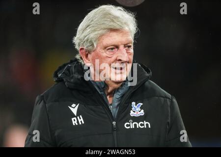 Crystal Palace Manager Roy Hodgson während des Spiels der 3. Runde des Crystal Palace FC gegen Everton FC Emirates FA Cup im Selhurst Park Stadium, London, England, Großbritannien am 4. Januar 2024 Credit: Every Second Media/Alamy Live News Stockfoto