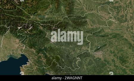 Slowenien skizziert auf einer Satellitenkarte mit niedriger Auflösung Stockfoto