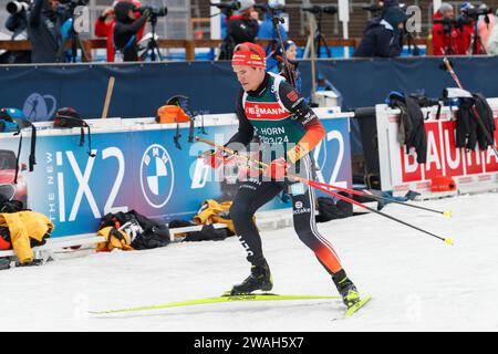 Oberhof, Deutschland. Januar 2024. Philipp Horn (Deutschland), 04.01.2024, Oberhof (Deutschland), IBU World Cup Biathlon Oberhof 2024 Credit: dpa/Alamy Live News Stockfoto