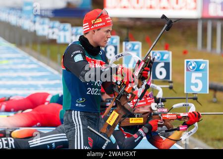 Oberhof, Deutschland. Januar 2024. Philipp Horn (Deutschland), 04.01.2024, Oberhof (Deutschland), IBU World Cup Biathlon Oberhof 2024 Credit: dpa/Alamy Live News Stockfoto