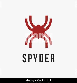 Moderne abstrakte Spider Logo-Symbol-Vektorvorlage auf weißem Hintergrund Stock Vektor