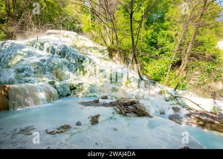 San Filippos Wasserfall-Thermalbäder - Italien Stockfoto