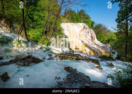 San Filippos Wasserfall-Thermalbäder - Italien Stockfoto